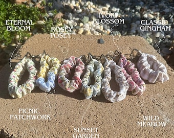 Porte-clés chouchou fleuri : porte-clés élastique