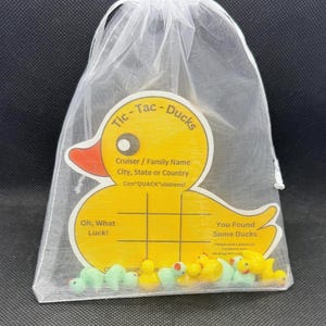 Cruising Ducks Tic Tac Toe Duck Game for Cruise Ship Keep or Hide Game - Gift exchange - Personalized & Shipped - Carnival, Royal Caribbean