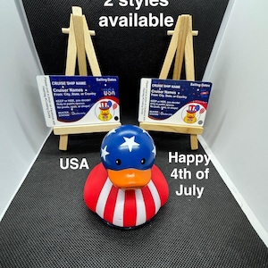 Kreuzfahrten Enten -Personalisierte Marke -4.Juli Amerika USA -Karneval Royal Karibik Disney Kreuzfahrt- Wird an Sie ausgeliefert -Keep or Hide Duck Spiel