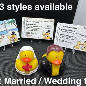 Kreuzing Enten - Personalisierter Tag Gerade verheiratet / Hochzeit - Wird an Sie ausgeliefert - Karneval Royal Caribbean Disney Cruise - Behalte oder verstecke Entenspiel