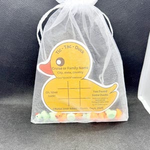 Personalized Tic Tac Toe Duck Game for Cruise Ship Keep or Hide - Gift exchange - Cruising Ducks- Party favors- Carnival, Royal Caribbean