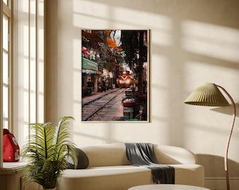 Hanoi Train Street Photo Print – Vietnam Travel Photography
