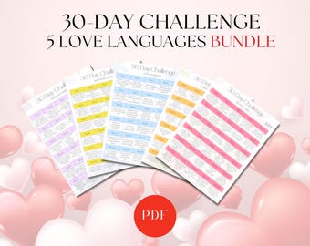 Create Emotional Connection: 5 Love Languages Challenge For Couples, Fun Relationship Activity (PDF Download)