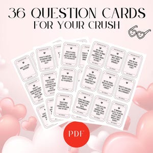 36 frases coquetas para iniciar una conversación con tu nuevo amor / Juego de preguntas imprimible / Tarjetas para conocerse / Rompehielos divertidos para un nuevo romance