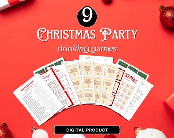 Christmas Party Drinking Games – Printable Set (Digital Download)
