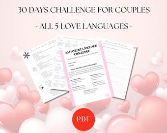 Couples Love Languages Challenge: 30-Day Activity, Reflection Guide (PDF Download)