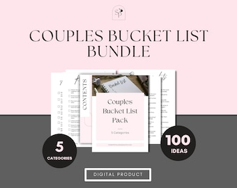 Bucketlist-uitdaging voor stellen: 100 date-ideeën: romantisch, avontuurlijk, seizoensgebonden, gezellig, pittig (digitale download)