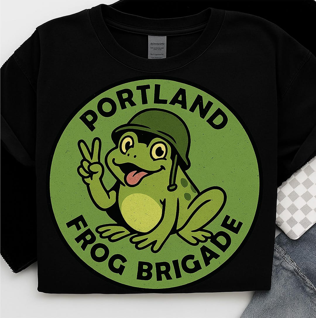Portland Frog Brigade Protest PNG, Activist Frog Design, Political ...