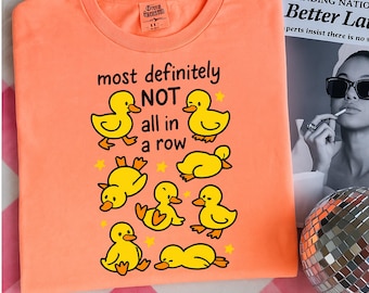 Definitivamente no todo está en fila Pato Salud Mental SVG PNG Divertido Diseño de Sublimación de Pato para Concientización sobre la Ansiedad Descarga Digital Imprimir