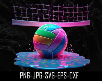 Volleyball Drip PNG for Sublimation, Volleyball Mom Shirt Design, Cool Volleyball SVG for Cricut, Volleyball Game Day PNG Instant Download