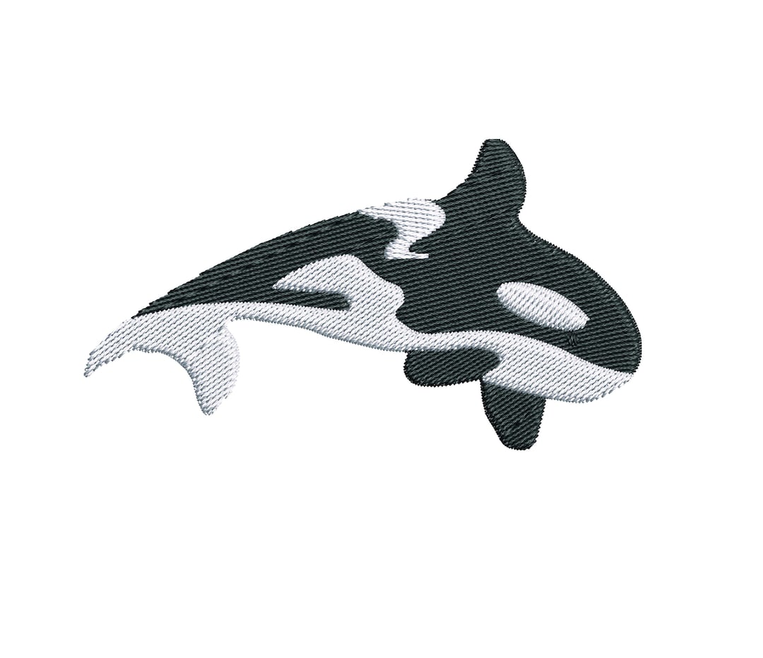 Orca Embroidery File, Killer Whale Stitch Design, Marine Life ...