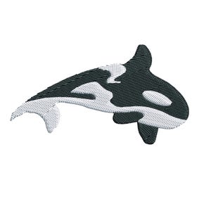Orca embroidery file, killer whale stitch design, marine life embroidery, ocean theme machine embroidery pattern, instant download 3 sizes