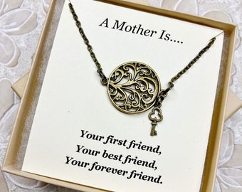 Mother’s Day Gift Idea, Mom Gift from Children, Mom Necklace, Mother's Day Gift From Daughter, My Mom My Best Friend Necklace