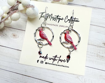 Cardinal Earrings, Loss Of Loved One, Remembrance Jewelry, Cardinal Jewelry, Nature Jewelry, Sentiment Gift Ideas, Gift Ideas For Her, Birds