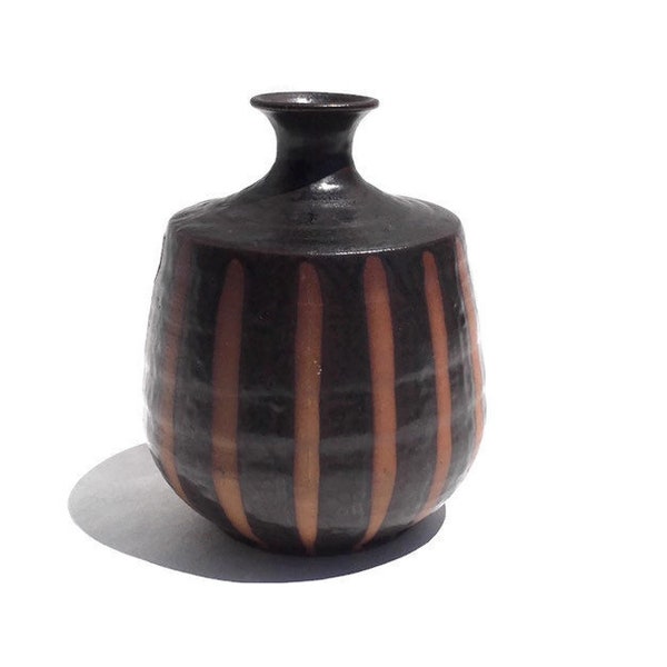 Vintage Genuine Stoneware Vase by Creative Decorative Co. Inc. Japan circa 1960s