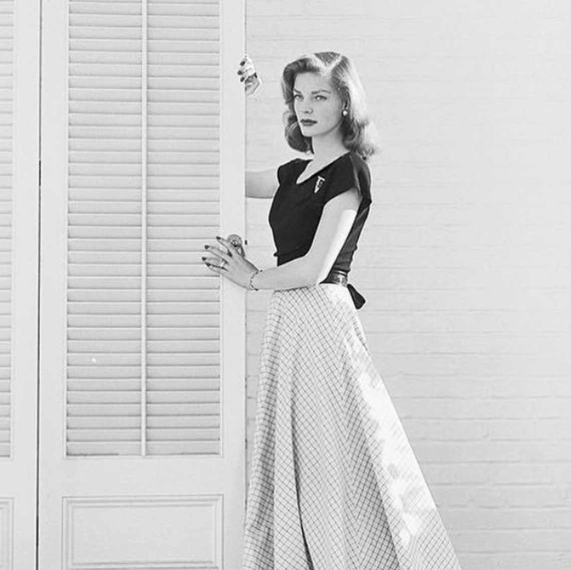 Lauren Bacall / Black and White Photograph / 1940s / Original - Etsy