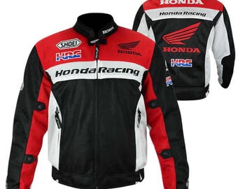 Honda Racing Motorbike Jacket, Lightweight Mesh Biker Jacket, CE Approved Armors