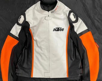 Blouson de course moto en cuir de vachette, blindage CE, ventilation