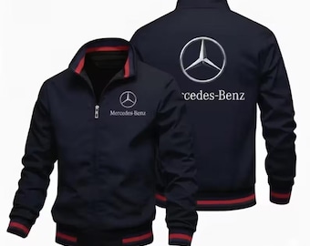 Mercedes-Benz AMG Black Zip-Up Jacket Luxury Soft-shell Fabric Racing Style Classic Streetwear Jacket