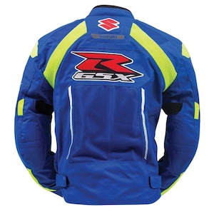 All Seasons Suzuki Motorcycle Racing Jacket Lightweight Mesh Fabric Biker Jacket  Motorbike Riding Jacket Removable Liner CE Approved Armour