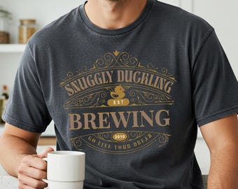 Vintage Snuggly Duckling Shirt, Tangled Snuggly Duckling Brewing Tee, Tangled Movie Men's Tee, Husband Disney Tee, Boyfriend Disney Trip Tee