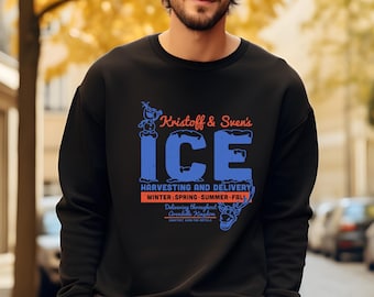 Frozen Arendelle Ice Sweater, Frozen Men's Disneyland Hoodie, Kristoff Ice Company Crewneck, Frozen Movie Fans Sweater, Boyfriend Gift