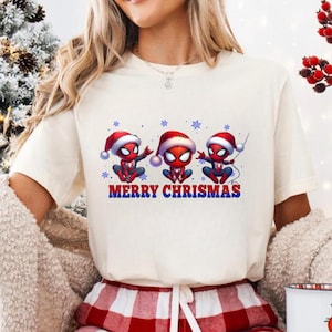 Spidey Christmas Shirt, Spidey and His Amazing Friends, Spidey Fans Xmas Tee, Kids Christmas Tee, Holiday Trip Tees, Kids Holiday Shirt Gift