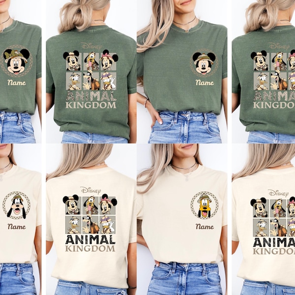 Mickey and Friends Custom Animal Kingdom Shirts, Comfort Colors Safari Mode Group Tees, Matching Minnie Daisy Donald Goofy Pluto Disney Tees