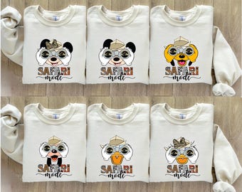 Mickey Co Animal Kingdom Sweaters, Matching Minnie Goofy Pluto Daisy Donald Safari Hoodies