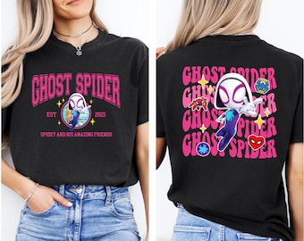 Ghost Spider Shirt, Spidey And His Amazing Friends Ghost Spider, Girls Spidey Tees, Disney Comics, Avengers Kids Ghost Spider Tee