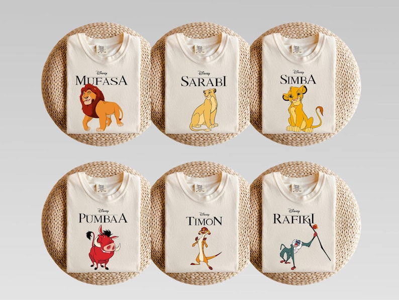 Hakuna Matata Lion King Characters Family Trip Shirts, Matching Animal Kingdom Group Tees image 10