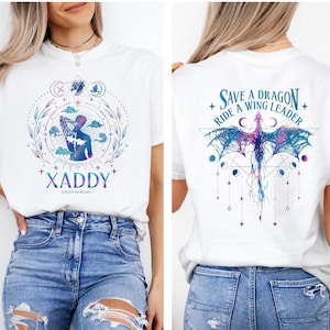Xaden Riorson Shirt, Comfort Colors Xaddy Fourth Wing Tee, Onyx Storm Dragon Rider Tee, Rebecca Yarros Iron Flame Readers Tee, Book Club Tee image 3