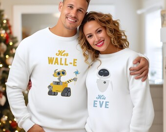 Wall-e & Eve Matching Couple Sweater and Hoodies, Valentines Day Gifts