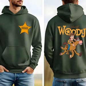Sheriff Woody Sweatshirt, Toy Story Woody Hoodie, Boys Sheriff Sweater zdjęcie 6