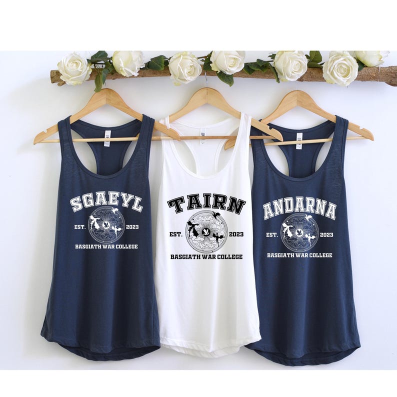 Camiseta sin mangas Fourth Wing Dragons Racerback, camisetas sin mangas Next Level de Andarna Sgaeyl Tairn a juego, Basgiath War College, camiseta sin mangas Rebecca Yarros Merch imagen 9