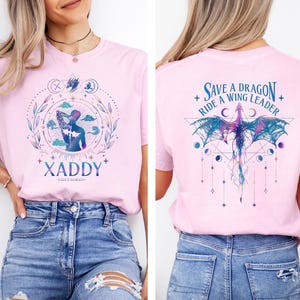 Xaden Riorson Shirt, Comfort Colors Xaddy Fourth Wing Tee, Onyx Storm Dragon Rider Tee, Rebecca Yarros Iron Flame Readers Tee, Book Club Tee image 1