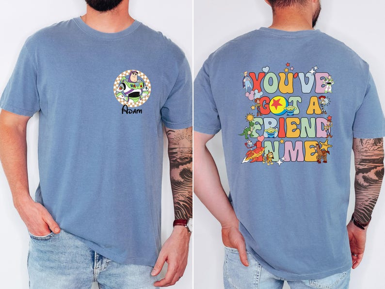 Custom Toy Story Family Shirts, Personalized Woody Jessie Rex Slinky Buzz Alien Matching Group Tees image 6