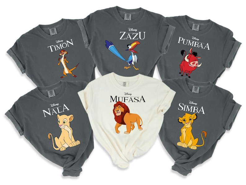Hakuna Matata Lion King Characters Family Trip Shirts, Matching Animal Kingdom Group Tees image 4