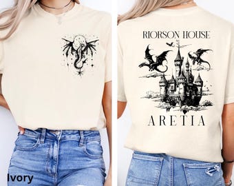 Xaden Riorson House Shirt, Comfort Colors  Fourth Wing Aretia Tee, Basgiath War College Dragon Rider, Iron Flame Rebecca Yarros Readers Tee