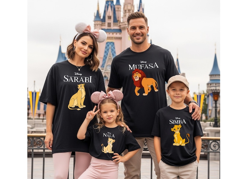 Hakuna Matata Lion King Characters Family Trip Shirts, Matching Animal Kingdom Group Tees image 5