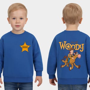 Sheriff Woody Sweatshirt, Toy Story Woody Hoodie, Boys Sheriff Sweater zdjęcie 2