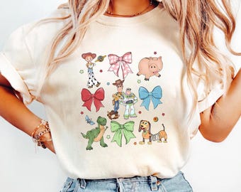 Toy Story Coquette Bows Disney Shirt, Pixar Toy Story T-shirt, Disneyland Family Trip, Toy Story Fans, Woody Jessie Buzz Alien Rex Tee