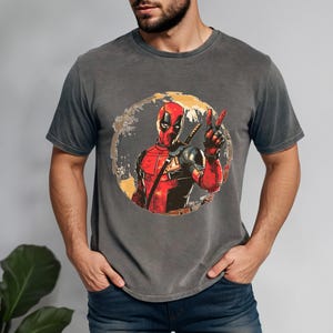 Camiseta Marvel Deadpool Victory, camiseta de superhéroe Deadpool con colores cómodos imagen 1