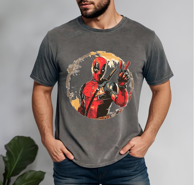 Camiseta Marvel Deadpool Victory, camiseta de superhéroe Deadpool con colores cómodos imagen 1