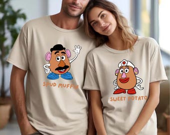 Toy Story Mrs. and Mr. Potato Shirts, Spud Muffin and Sweet Potato Matching Couple Tees, Parents Disney Tees, Disneyland Family Trip Tees