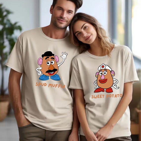 Toy Story Mrs. and Mr. Potato Shirts, Spud Muffin and Sweet Potato Matching Couple Tees, Parents Disney Tees, Disneyland Family Trip Tees