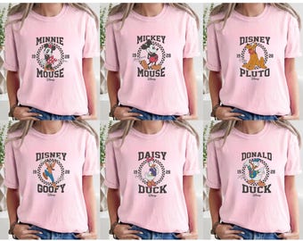 Mickey Co Matching Disneyland Trip Tees, Retro Mickey and Friends Family Party Shirts