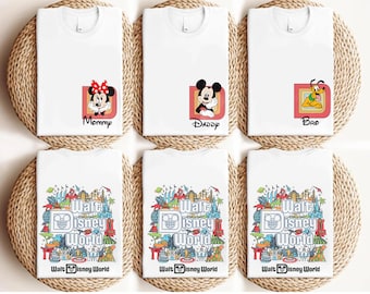 Camisetas personalizadas vintage de Mickey y sus amigos de Disney World