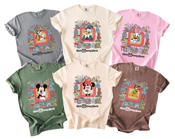 Vintage Mickey and Friends Disney World Matching Group Shirts