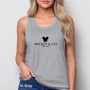 Mickey Mouse Racerback Tank, Mickey & Co Top Tank, Next Level Women Racerback Tank, Girls Trip Top Tanks, Disneyland Family Trip